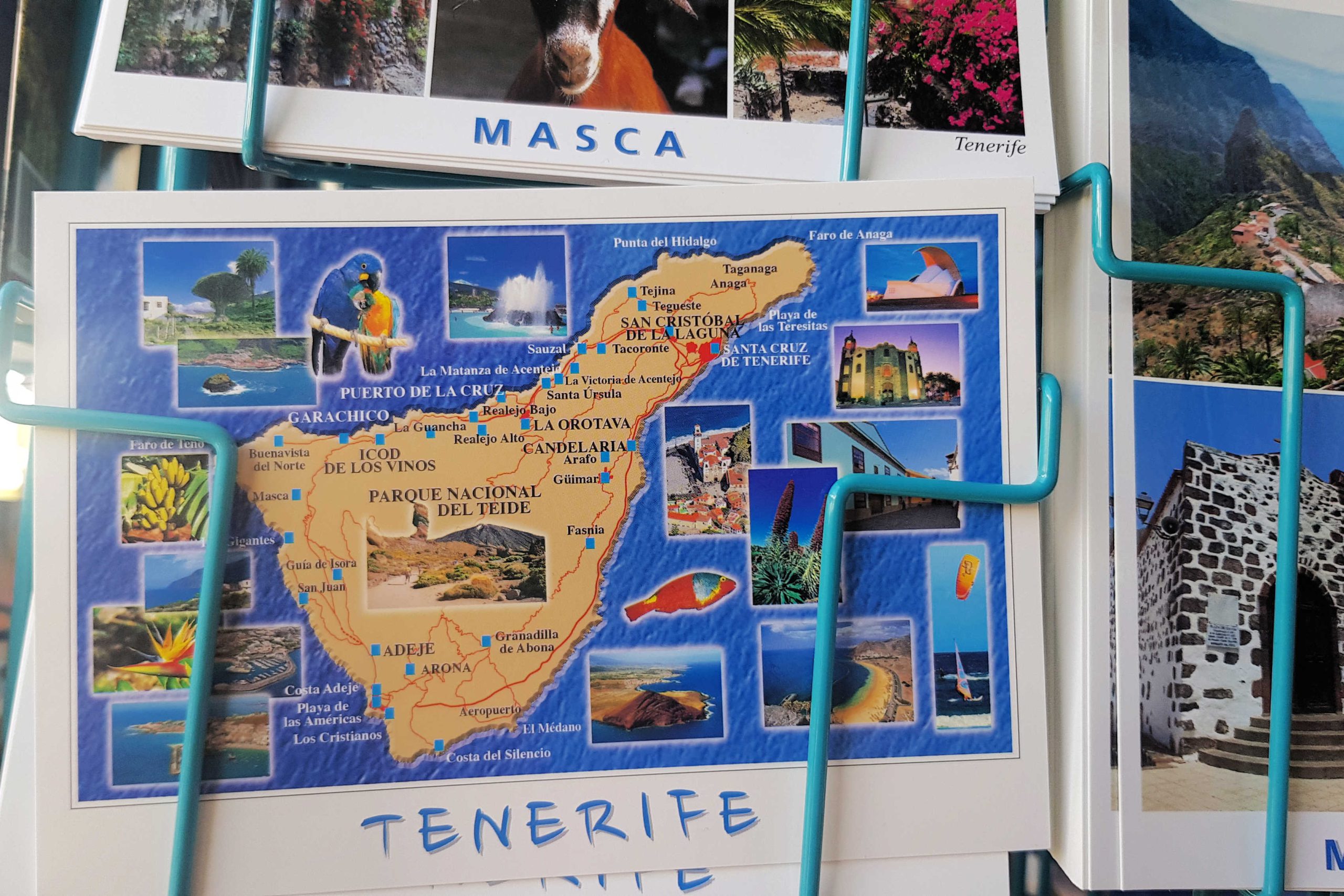 Kaart Tenerife Auto huren op Tenerife