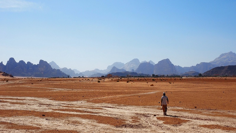 ordanië Wadi Rum woestijn vlakte