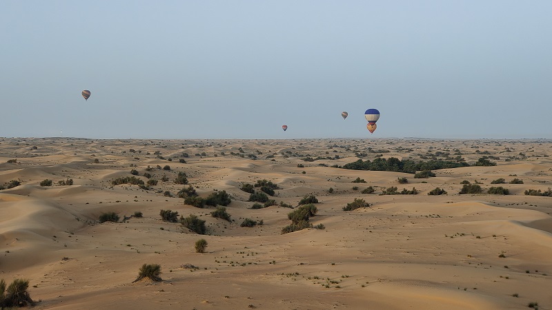 Ballonvaart Dubai landing