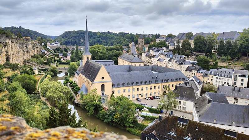 Fietsen in Luxemburg-stad uitzicht