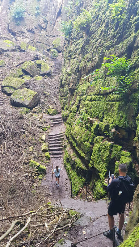 Wandelen in de Wollefsschlucht Müllerthal Luxemburg