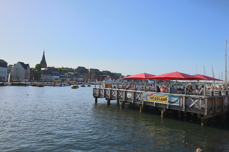 Harbour promenade Flensburg Duitsland